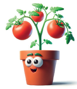 imagen planta de tomate en maceta