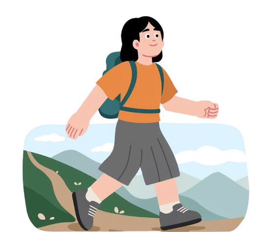 ilustración persona caminando