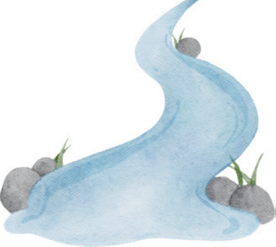 ilustración río