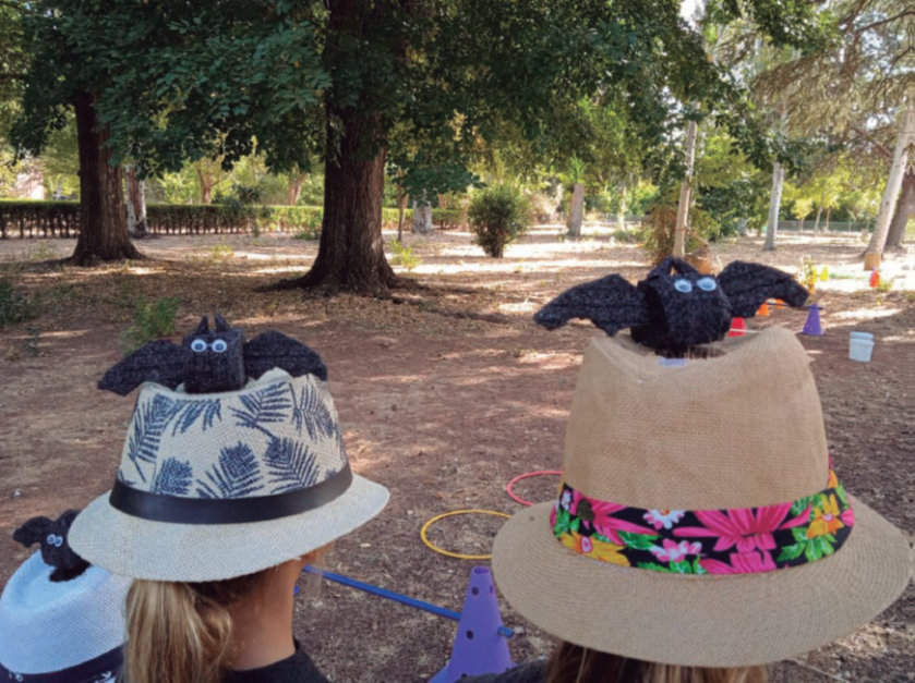 sombreros con murciélagos 